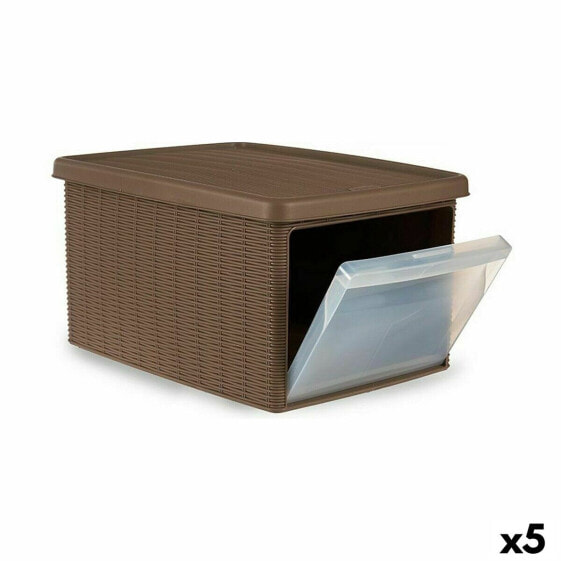 Хозяйственный контейнер для хранения Stefanplast Elegance Side Бежевый 29 x 21 x 39 см (5 штук)