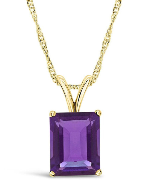 Amethyst (3-1/7 ct. t.w.) Pendant Necklace in 14K Yellow Gold