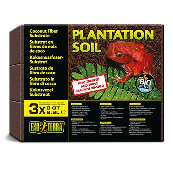 EXO TERRA Plantation Soil 8.8L coconut fiber substrate 3 units