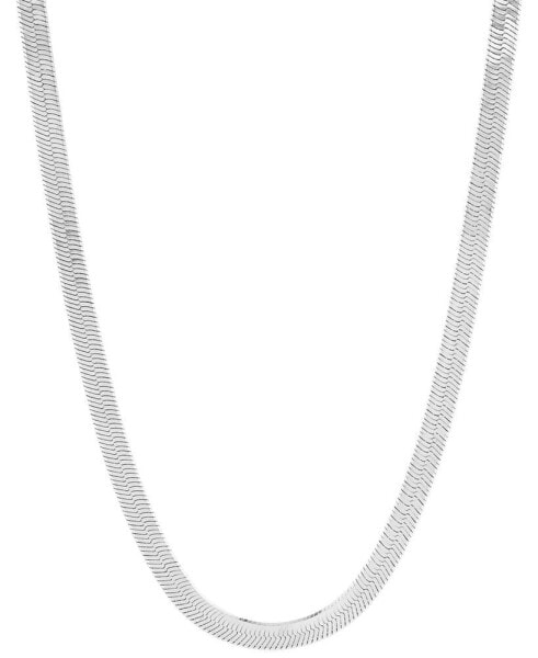 Herringbone Link Choker Necklace in 14k Gold-Plated Sterling Silver, 14" + 2" extender, Created for Macy's (Also in Silver)