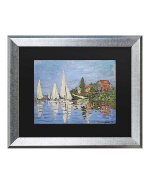 Claude Monet Regatta at Argenteuil Matted Framed Art - 20" x 25"