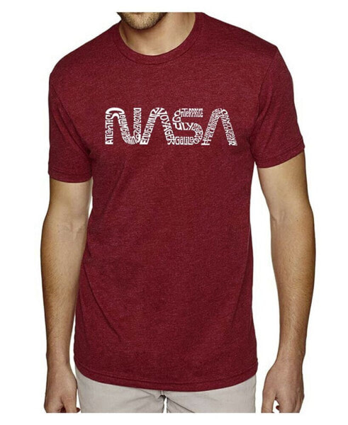 Men's Premium Word Art T-Shirt - Worm Nasa