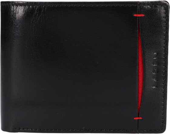 Pánská kožená peněženka 50749 BLACK/RED