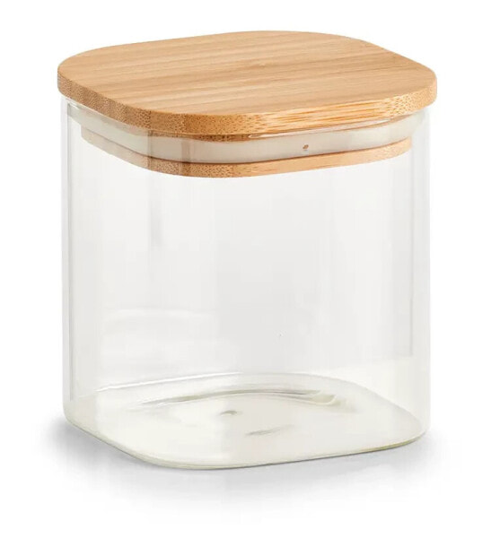 Хранение продуктов Zeller банка для хранения с бамбуковой крышкой, прямоугольная