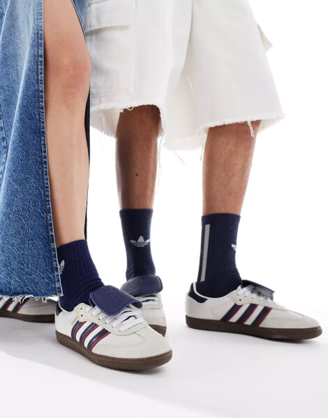 adidas Originals Samba LT trainers in white and navy