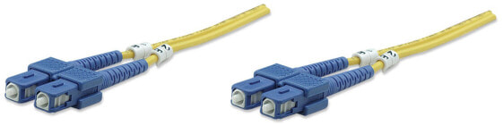 Intellinet Fiber Optic Patch Cable - OS2 - SC/SC - 3m - Yellow - Duplex - Single-Mode - 9/125 µm - LSZH - Fibre - Lifetime Warranty - Polybag - 3 m - OS2 - SC - SC