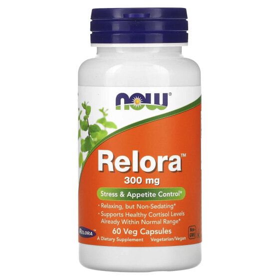 Витамины для нервной системы NOW Relora, 300 мг, 60 вегетарианских капсул