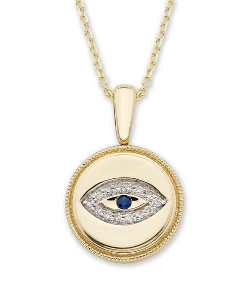 Diamond (1/20 ct. t.w.) Evil Eye Pendant in 14k Yellow or Rose Gold