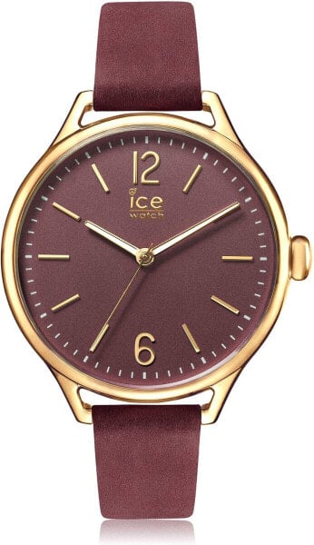 Ice-Watch - Ice Time Red Champagne - Rot Damenuhr mit Lederarmband - 013063 (Medium)