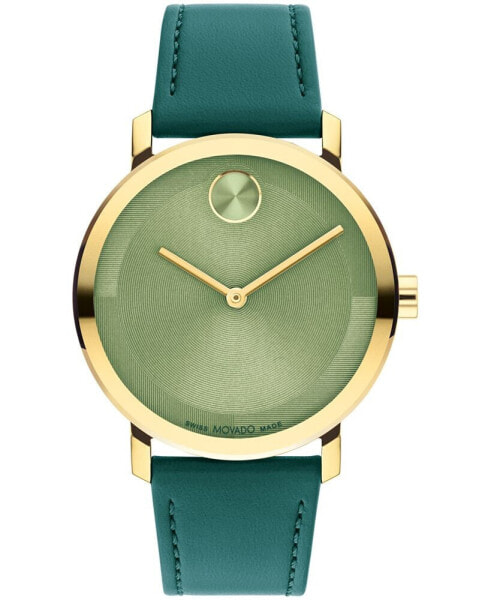 Men's Bold Evolution 2.0 Swiss Quartz Green Leather Watch 40mm