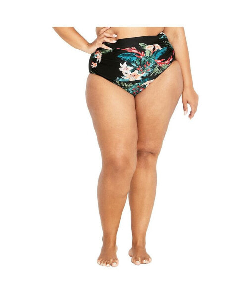 Plus Size Ingrid Ruched Print Brief