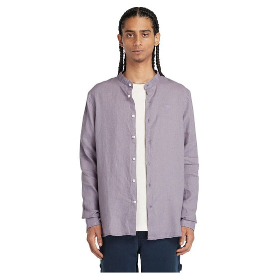 TIMBERLAND Mill Brook Linen Korean Collar Long Sleeve Shirt