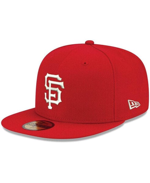 Men's Red San Francisco Giants Logo White 59FIFTY Fitted Hat