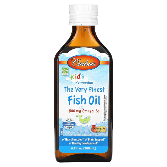 Kid's Norwegian, The Very Finest Fish Oil, Just Peachie, 800 mg, 6.7 fl oz (200 ml)