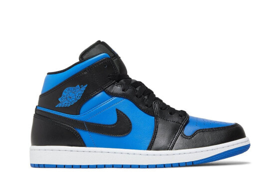 [DQ8426-042] Mens Air Jordan Retro 1 Mid 'Black Royal Metallic'