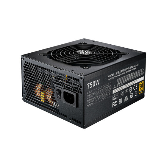 Блок питания Cooler Master MWE Gold 750 - V2 - 750 Вт - 90 - 264 В - 47 - 63 Гц - 5 - 10 А - Активный - 100 Вт