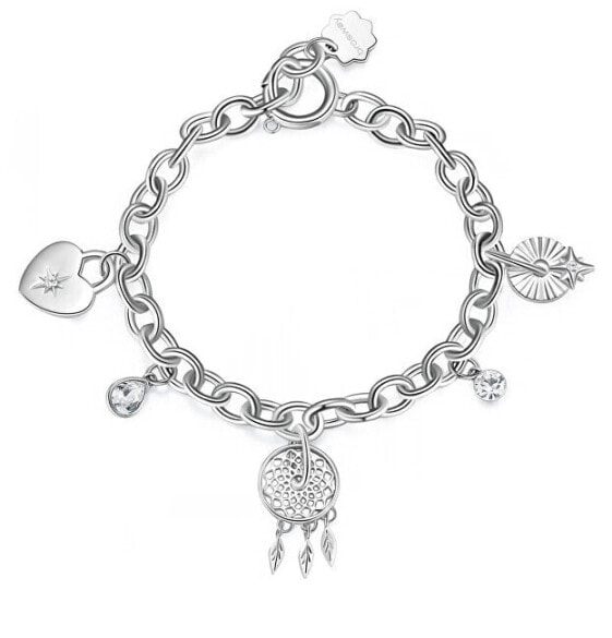 Charming steel bracelet with Chakra pendants BHKB117