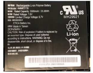 Zebra BTRY-ET5X-10IN3-01 - Battery - Zebra - ET51 - ET56 - Black - Lithium Polymer (LiPo) - 4950 mAh