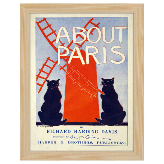Фоторамка LegendArte Плакат Об Париже "Vintage Werbeposter About Paris" 50x70 см.