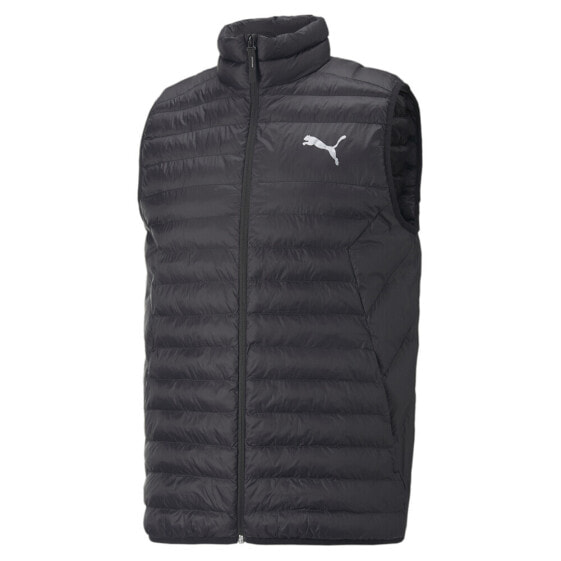 Puma Packlite Primaloft FullZip Vest Mens Black Casual Athletic Outerwear 671711