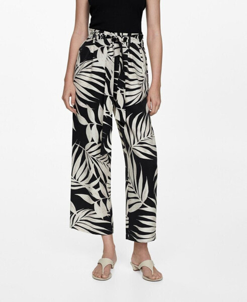 Women's Bow Printed Pants