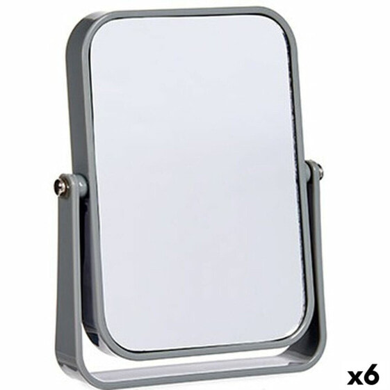 Увеличительное Зеркало Серый Стеклянный Пластик 2,5 x 19,5 x 16 cm (6 штук)