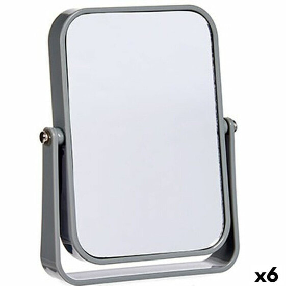 Magnifying Mirror Grey Crystal Plastic 2,5 x 19,5 x 16 cm (6 Units)