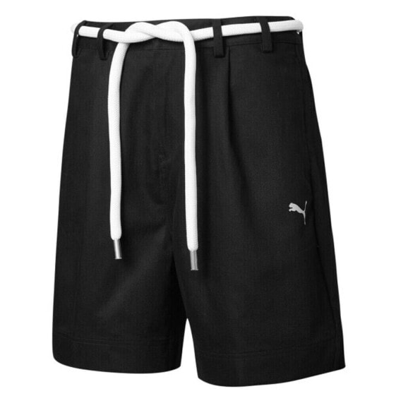 Puma Long Shorts X Liu Wen Womens Black Casual Athletic Bottoms 599015-01