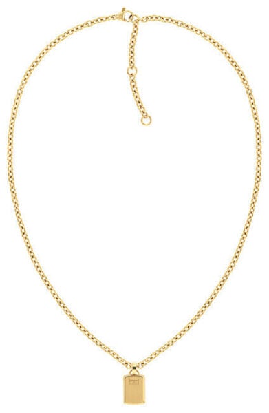 Elegant gold-plated steel necklace 2780824