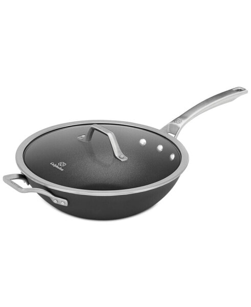 Signature Nonstick 12" Flat-Bottom Wok with Cover