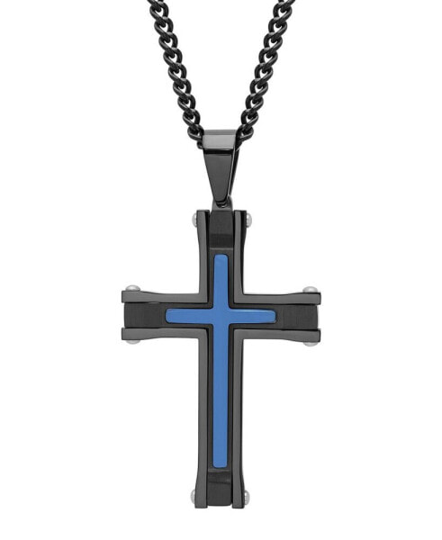 Men's Stacked Cross Pendant Necklace