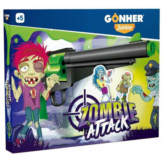 Пистолет для стрельбы по зомби с 24 мягкими пулями Gonher Zoombie Shooting 40x33x4,5 см