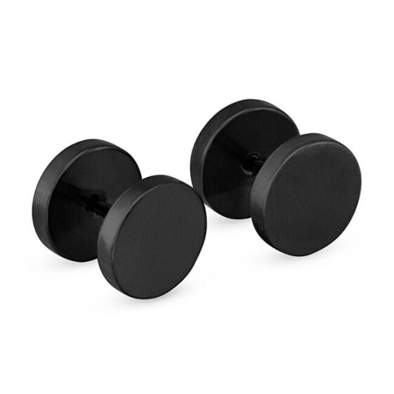 Мужские серьги гвоздики черные Minimalist black earrings KS-148