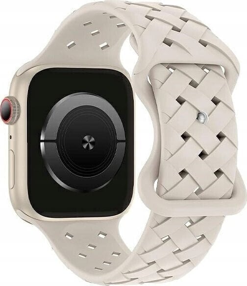 Beline Beline pasek Apple Watch Silicone Woven 42/44/45/49mm beżowy /starlight box