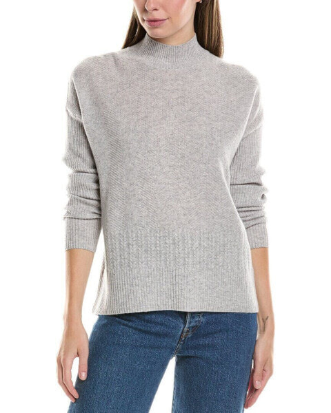 Incashmere Textured Stripe Cashmere Sweater Women's