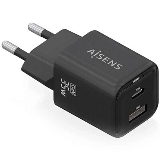 AISENS ASCH-35W2P025-BK USB-A and USB-C wall charger