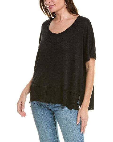 Project Social T Dalette Scoop Rib T-Shirt Women's Black Xs