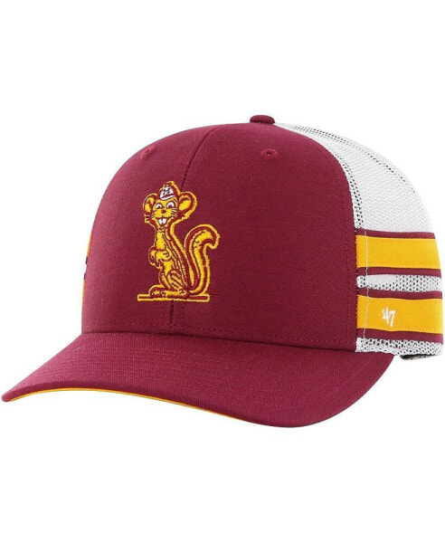 Men's Maroon Distressed Minnesota Golden Gophers Straight Eight Adjustable Trucker Hat