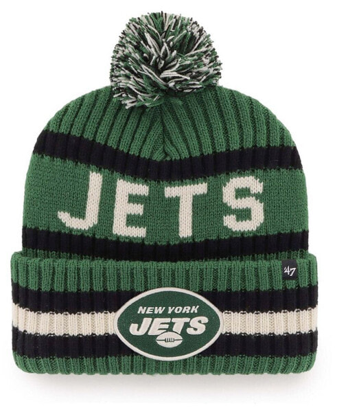Men's Green New York Jets Bering Cuff Pom Knit Hat