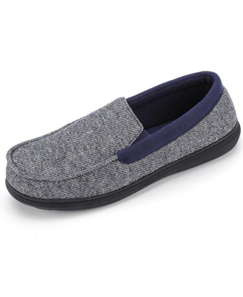 Rock Dove Men's SILVADUR Tweed Memory Foam Moccasin Slipper