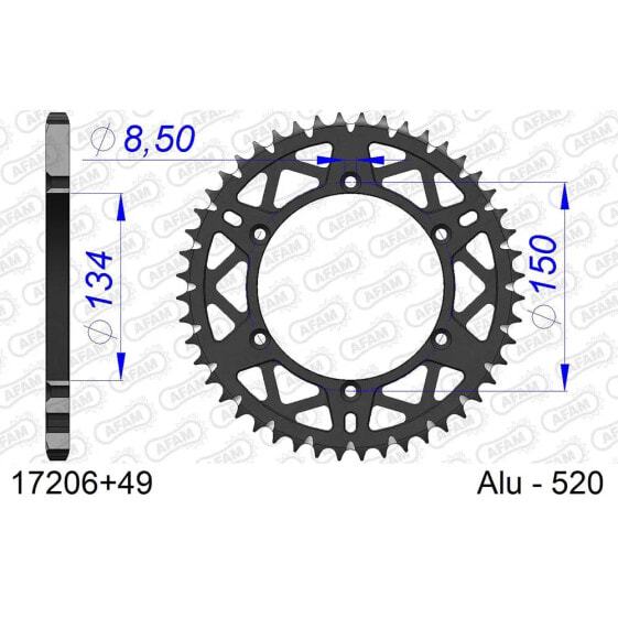 AFAM 17206 rear sprocket