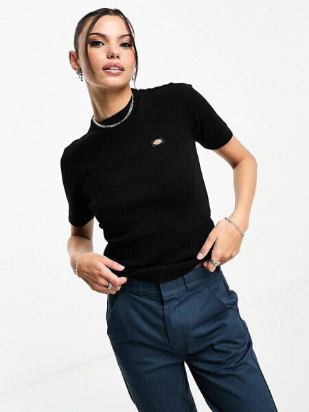 Dickies marysville ribbed t-shirt in black