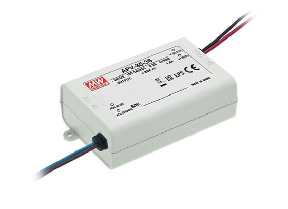 Meanwell MEAN WELL APV-35-24 - 36 W - 90 - 264 V - 47 - 63 Hz - 0.5 A - Over voltage - Overload - White