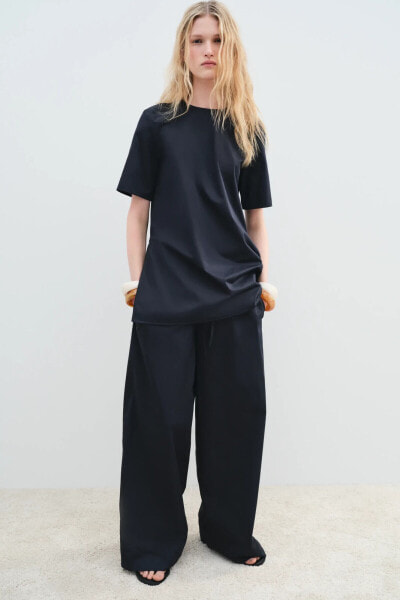 ZW COLLECTION WIDE-LEG PYJAMA-STYLE TROUSERS