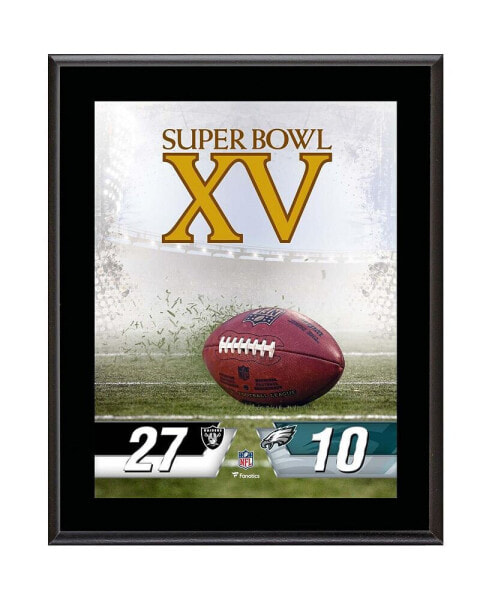 Las Vegas Raiders vs. Philadelphia Eagles Super Bowl XV 10.5" x 13" Sublimated Plaque