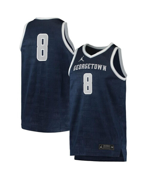 Men's #8 Navy Georgetown Hoyas Team Replica Basketball Jersey