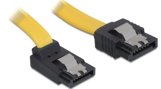 Delock 0.3m SATA Cable - 0.3 m - Yellow