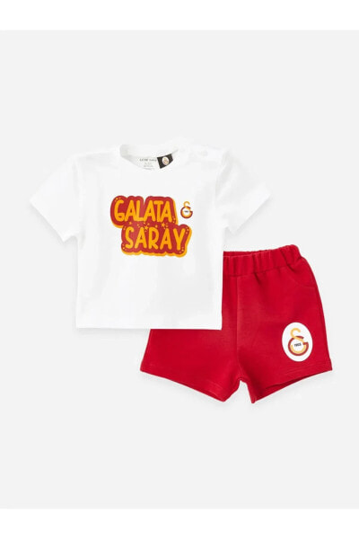 Galatasaray Baskılı Erkek Bebek Tişört Ve Şort 2'li Takımı