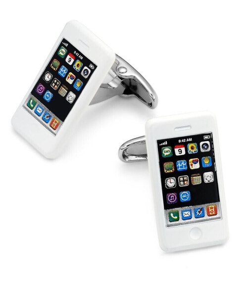 Sutton by Men's Silver-Tone iPhone Cufflinks