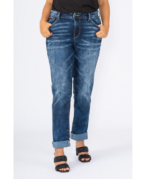 Plus Size High Rise Boyfriend Jeans